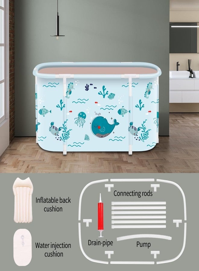 Deoxys Portable Bathtub for Shower Stall - Hot Cold Bath Tub | Thicken Multiple Layer Fold Up Family SPA Soaking Tub for Small Bathroom - Image 5